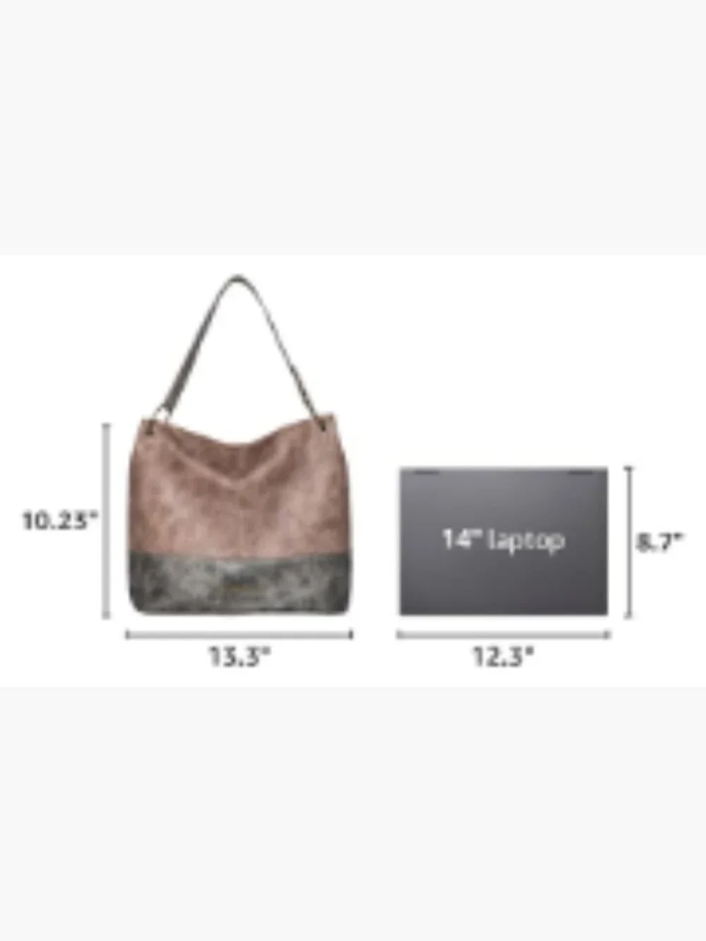 Faux Leather Hobo Shoulder Bag Tote for Women Large Capacity Slouchy Handbag